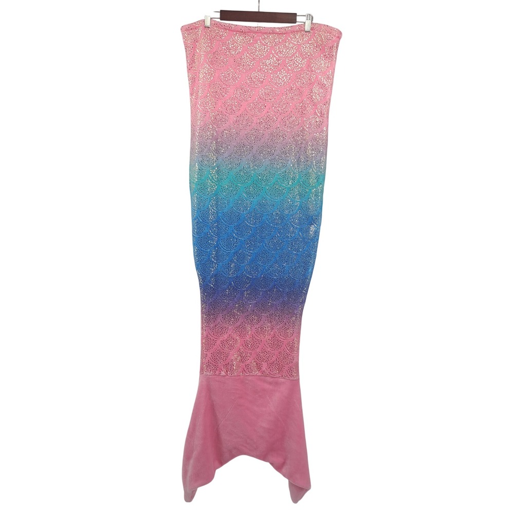 Catalonia Mermaid Tail Blanket Pink Blue Ombre Foil Scales Kids Fleece Cozy Cute